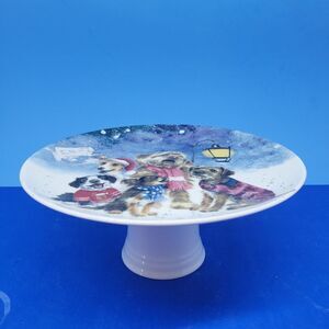 Royal Worcester Portmeirion Wrendale Designs 9 5/8" Pedestal Cake Plate VGC